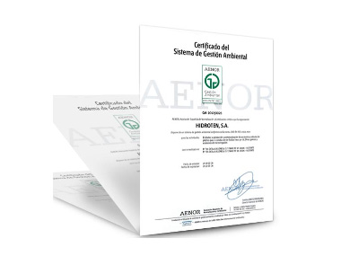 Obtention du certificat AENOR ISO 14001, validant notre engagement en gestion environnementale.